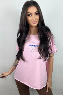 T-shirt bluzka Agnes M jak Minouu różowy
