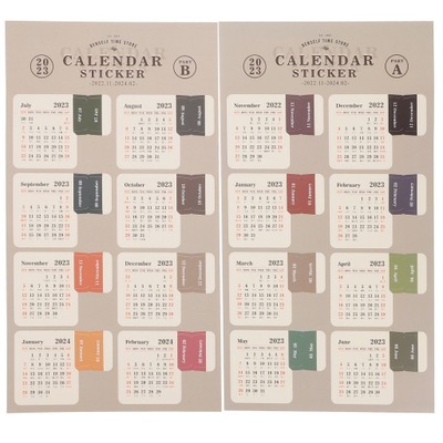 5 zestawów Planner Kalendarz naklejki 2023