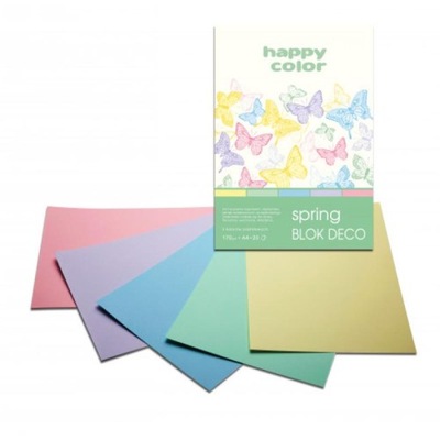 Blok Deco Spring A4 5 kol. 170 g/m2 20 ark., Happy Color