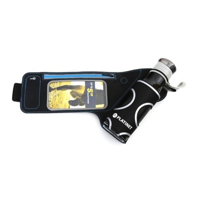 Pas do biegania z bidonem 450ml i etui na smartfona - wodoodporny