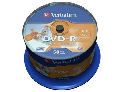 DVD-R 16x 4.7GB 50P CB PRINTABLE 43533