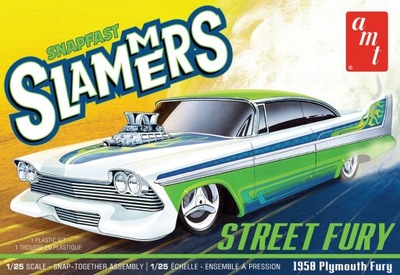Model Plastikowy - Samochód Street Fury 1958 Plymouth - Slammers SNAP - AMT