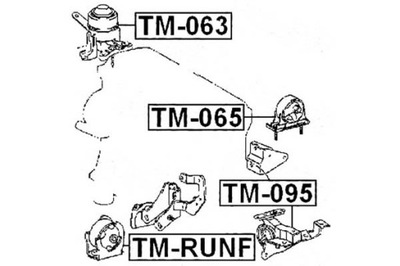 ПОДУШКА ДВИГУНА TOYOTA RAV4 II 2,0 2,4 00-05 FEBE