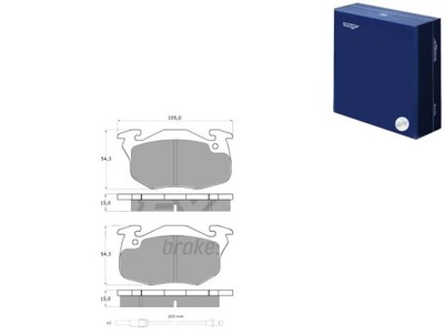 ZAPATAS DE FRENADO TOMEX 10342 PEUGEOT 405 15MM TOMEX BRAKES  