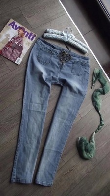 Nl spodnie sznurowane sznur jeansy rozciągliwe 48 (46)