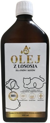 LAB-V Olej z Łososia 100% Dla Psa i Kota 500ml