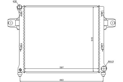 Nissens радиатор двигателя jeep commander, grand ch фото №1
