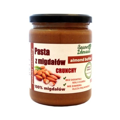 Pasta Masło Migdałowe z Migdałów 500g CRUNCHY