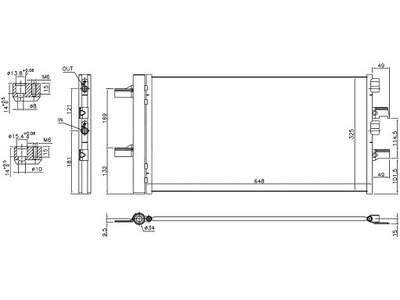 BMW 2 F45 F46 2014- RADUADOR DE ACONDICIONADOR  