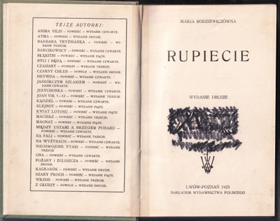 Marja Rodziewiczówna - Rupiecie - wyd.1925