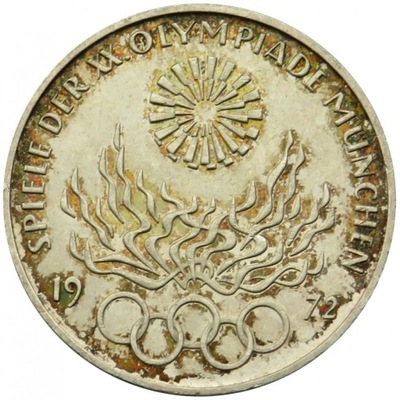 10 marek, 1972 G, Igrzyska Olimpijskie, Monachium srebro