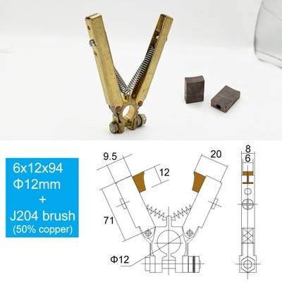 12mm 6x12x90 styl J204 Jumpasit 13A 15A V kształt