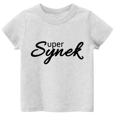 Koszulka z nadrukiem tshirt Super Synek r. 104
