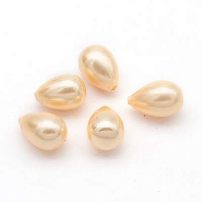 Koraliki Shell Pearl Klasa A Kropla 11x8mm 5szt