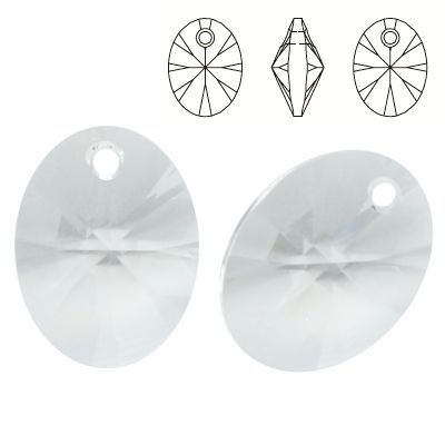 6028 MM 18 Swarovski Oval CRYSTAL