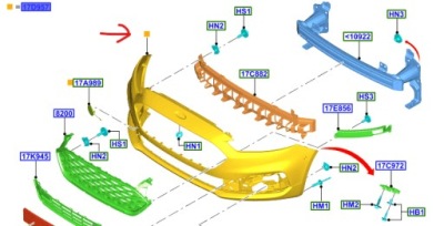 Бампер передній ford mondeo mk5 2019-2022 оригінальний номер фото №1