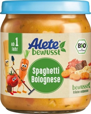 ALETE BIO SPAGHETTI BOLOGNESE Z WOŁOWINĄ 250g 12+