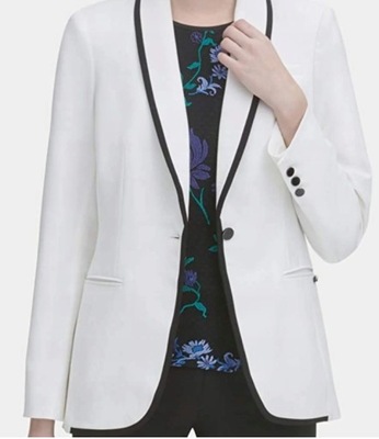 Biały żakiet marynarka damska Calvin Klein XL