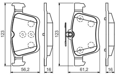 КОЛОДКИ ГАЛЬМІВНІ AUDI A3 SEAT LEON SKODA OCTAVIA