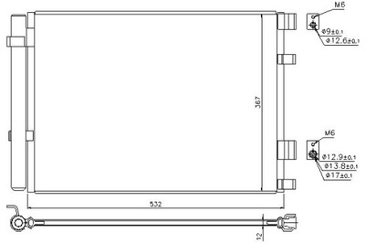 KONDENSATORIUS KONDICIONAVIMO HYUNDAI ACCENT IV I20 KIA R 