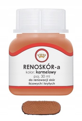 RENOSKÓR FARBA LAKIER DO SKÓRY KARMELOWY 30ml