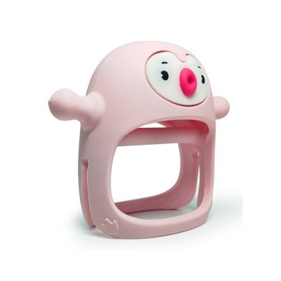 Gryzak silikonowy Pingwin Light Pink Smily Mia