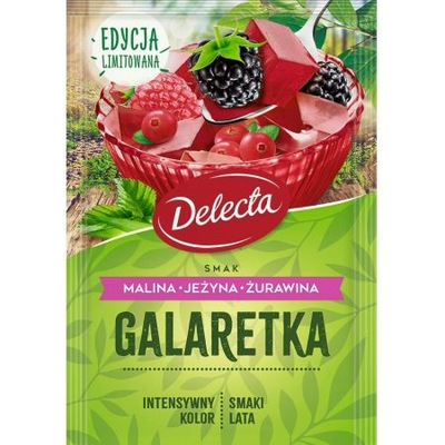 Galaretka malina jeżyna żurawina Delecta 50 g