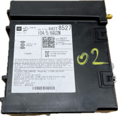 O2 cadillac escalade iv 2014 - модуль блок керування радіо 84278527 фото №1