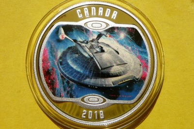 10$ KANADA 2018 STAR TREK ENTERPRISE RZADKA Ag 999