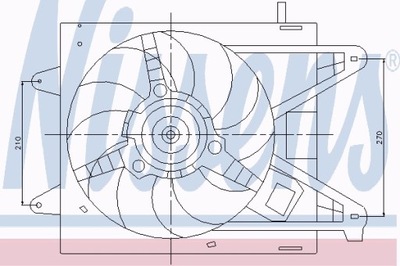 VENTILADOR DEL RADIADOR FIAT BRAVO 95- 1.4 I 12V  