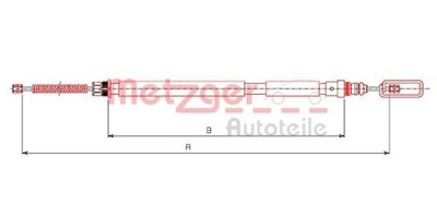 METZGER 491.4 CIĘGŁO, ТОРМОЗ СТОЯНОЧНИЙ