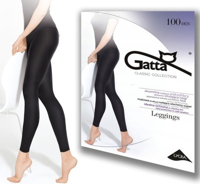 Legginsy GATTA getry LEGGINGS 100den 4-L nero