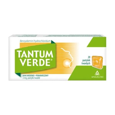 Tantum Verde smak miodowo-pomarańczowy 3 mg, 20 sztuk