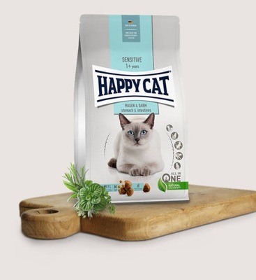 HAPPY CAT SENSITIVE WSPOMAGA UKŁAD POKARM 4kg+GRAT