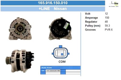 BV PSH ГЕНЕРАТОР NISSAN 150A ГЕНЕРАТОР