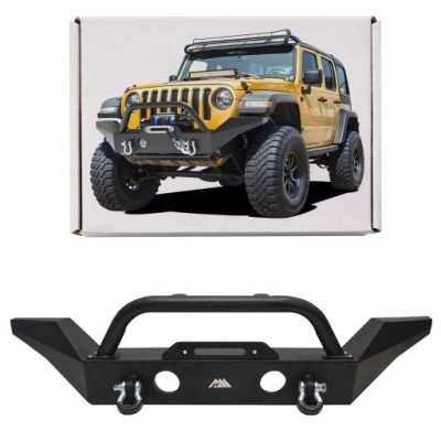 Jeep wrangler jl 2018+ стальной бампер передний r7 фото №1