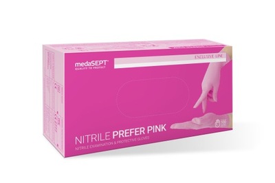 Rękawice rękawiczki nitrylowe różowe PINK XS