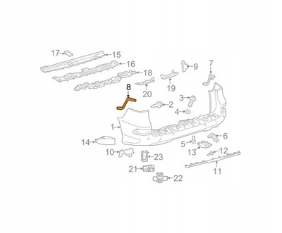 MOUNTING BUMPER LEXUS GX 460 URJ150 2009- LEFT  