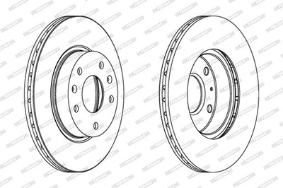 DISCOS DE FRENADO PARTE DELANTERA FERODO DDF1151  