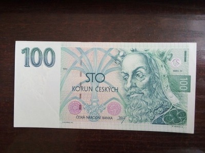 Banknot 100 koron Czechy