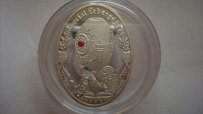 Niue 1 dolar, 2012 Faberge - Jajko z kogucikiem