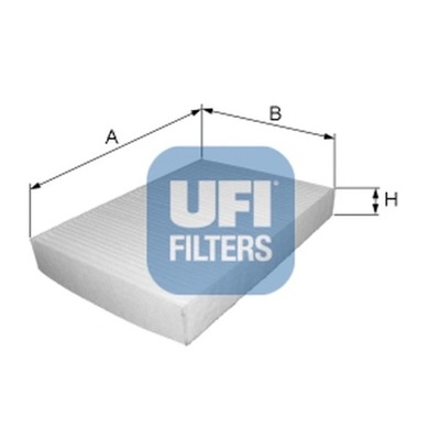 ФИЛЬТР, ВЕНТИЛЯЦИЯ СТОРОНЫ ПАССАЖИРА UFI 53.122.00