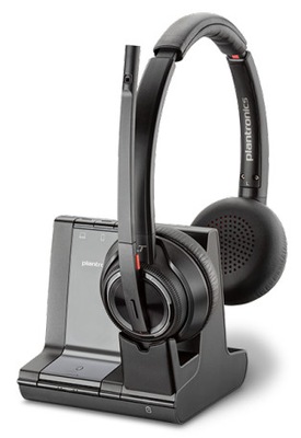 POLY W8220-M, MSFT Zestaw słuchawkowy Bezprzewodowy Opaska na głowę Biuro/c
