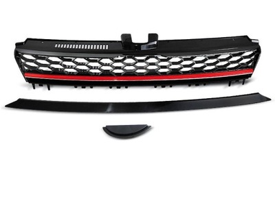 REJILLA REJILLA DE RADIADOR VW GOLF 7 VII 13-17 SPORT BLACK RED  