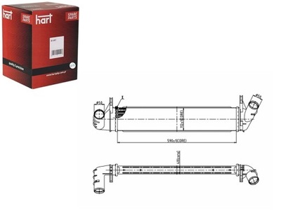 INTERCOOLER AUŠINTUVAS ORO LOGAN 1.5DCI 08- HART 