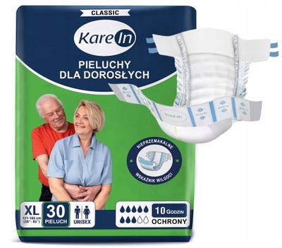 PIELUCHY PAMPERSY DLA DOROSŁYCH KAREIN CLASSIC XL 30 SZTUK