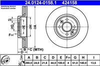 ATE DISCO DE FRENADO PARTE DELANTERA 280X24 V RENAULT MEGANE I 96-/II 01-/II 03-  