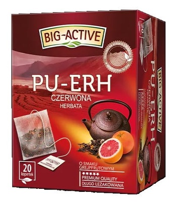 Big Active Herbata Pu-Erh grejpfrut 20 torebek