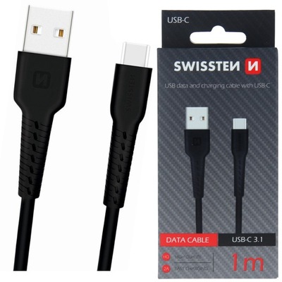 SWISSTEN Kabel USB na USB-C 1m 2A do ładowania