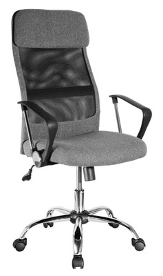 krzeslo biurowe na kolkach obrotowe do biurka do GABINETU SZARE Furnitex